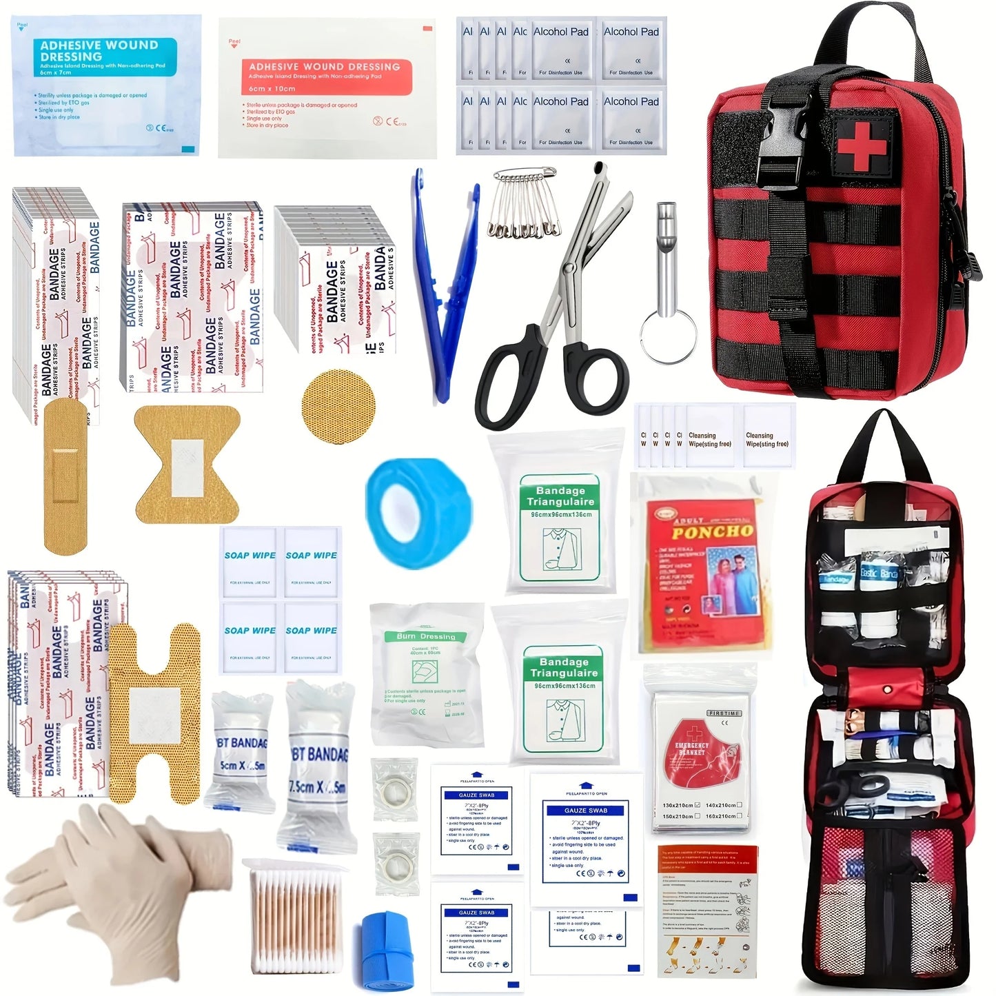 205-Piece Emergency First Aid Kit