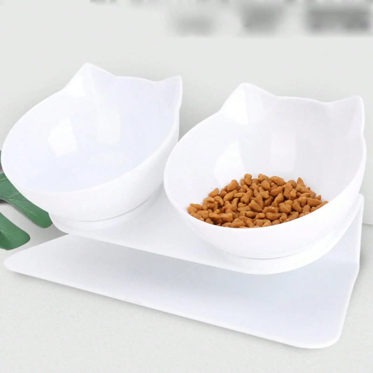 Plastic Kitty Feeder Bowl
