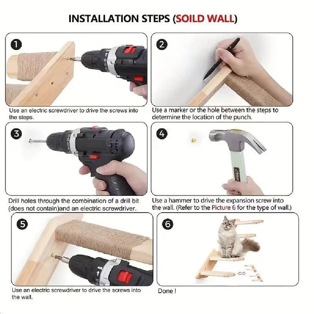 Wooden Climbing Steps