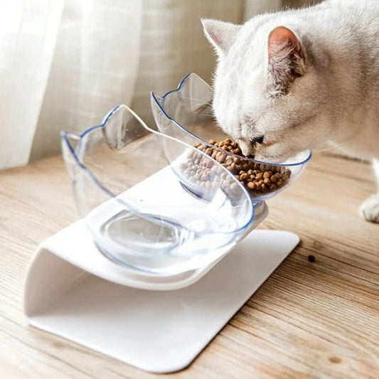 Plastic Kitty Feeder Bowl