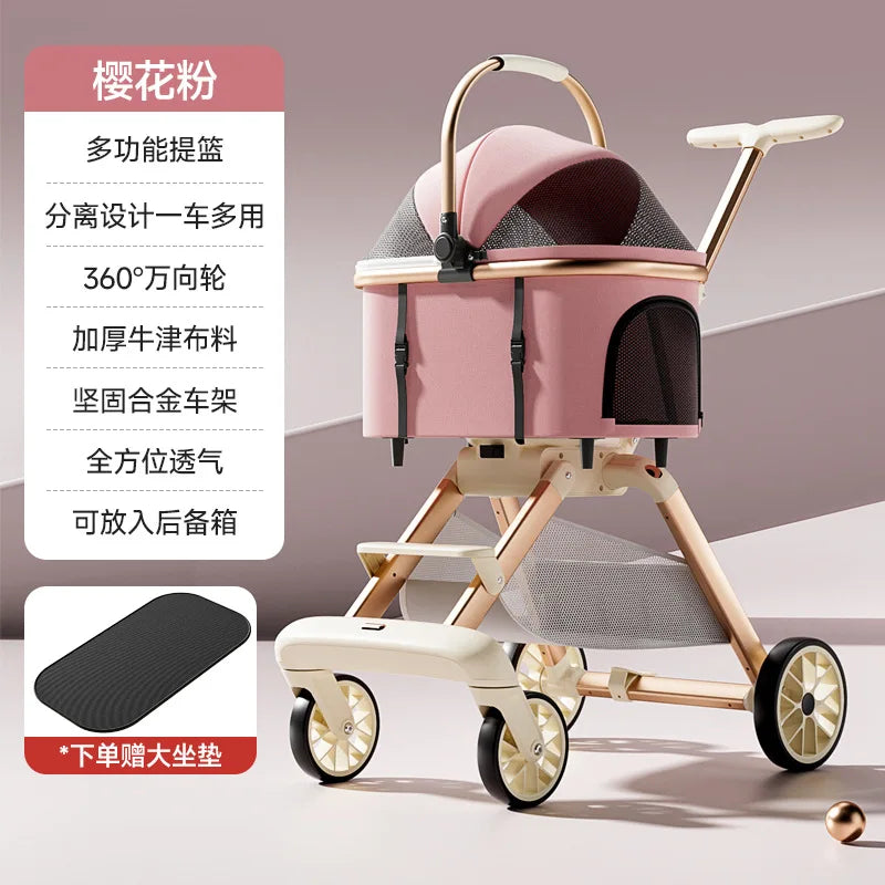 3-in-1 Luxury Pet Stroller