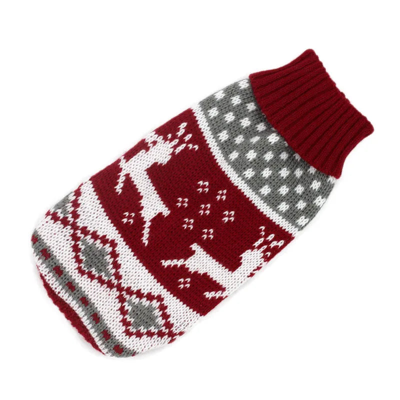 Christmas Cat Dog Sweater Pullover Winter Dog Clothes for Small Dogs Chihuahua Puppy Vest Warm Pet Clothing Cat Knitted Coat