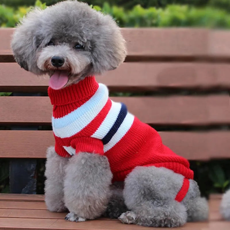Christmas Cat Dog Sweater Pullover Winter Dog Clothes for Small Dogs Chihuahua Puppy Vest Warm Pet Clothing Cat Knitted Coat