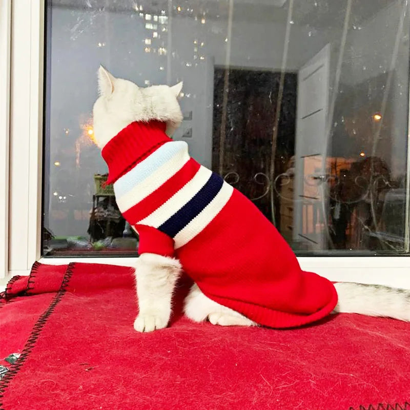 Christmas Cat Dog Sweater Pullover Winter Dog Clothes for Small Dogs Chihuahua Puppy Vest Warm Pet Clothing Cat Knitted Coat