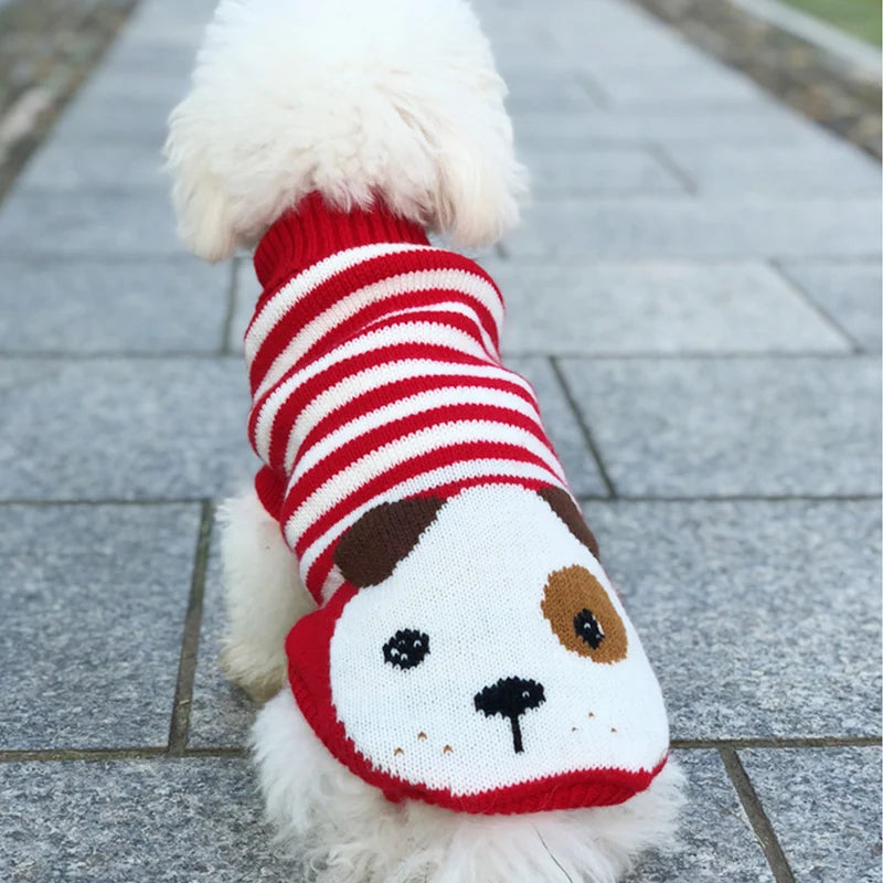 Christmas Cat Dog Sweater Pullover Winter Dog Clothes for Small Dogs Chihuahua Puppy Vest Warm Pet Clothing Cat Knitted Coat