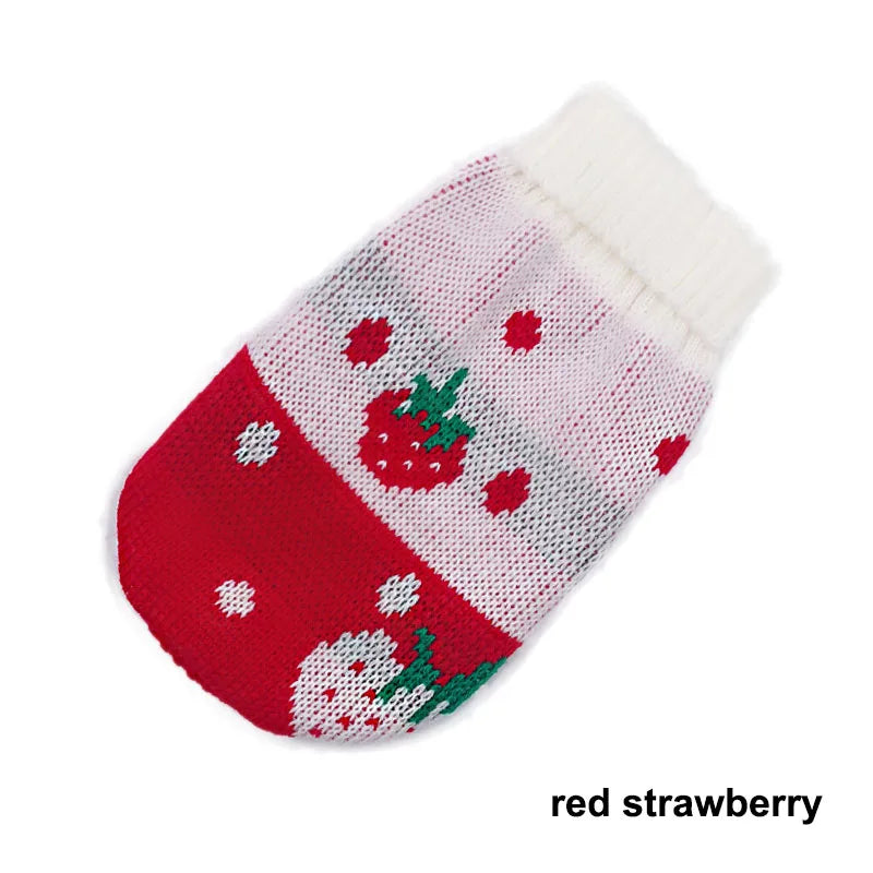 Christmas Cat Dog Sweater Pullover Winter Dog Clothes for Small Dogs Chihuahua Puppy Vest Warm Pet Clothing Cat Knitted Coat