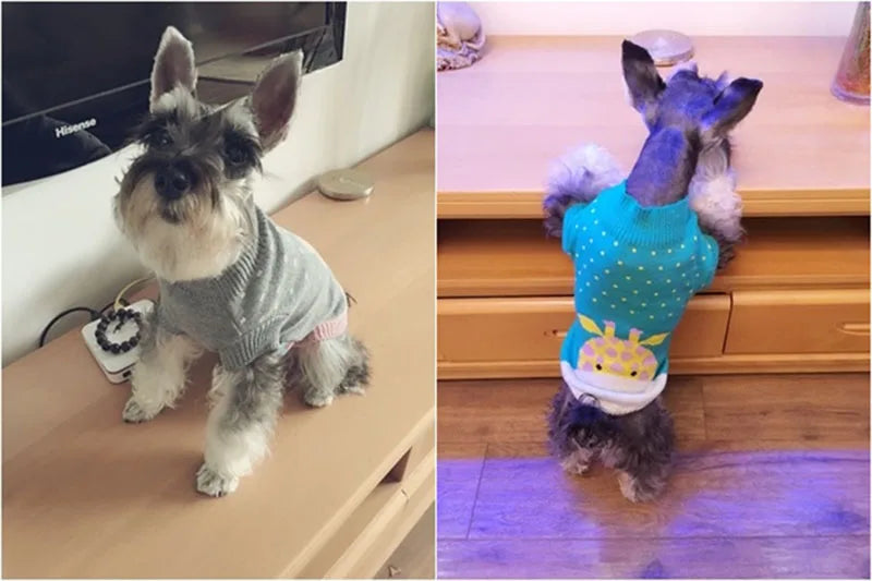 Christmas Cat Dog Sweater Pullover Winter Dog Clothes for Small Dogs Chihuahua Puppy Vest Warm Pet Clothing Cat Knitted Coat