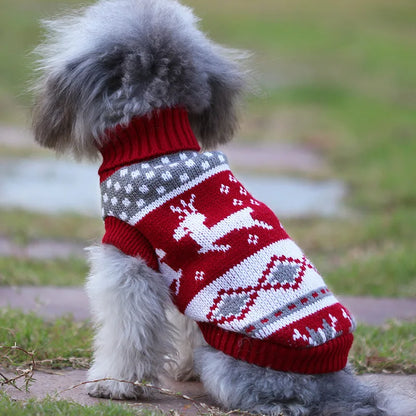 Christmas Cat Dog Sweater Pullover Winter Dog Clothes for Small Dogs Chihuahua Puppy Vest Warm Pet Clothing Cat Knitted Coat