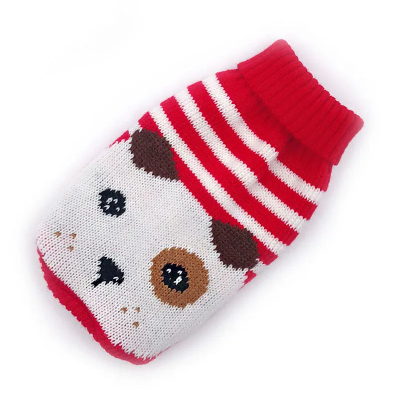 Christmas Cat Dog Sweater Pullover Winter Dog Clothes for Small Dogs Chihuahua Puppy Vest Warm Pet Clothing Cat Knitted Coat
