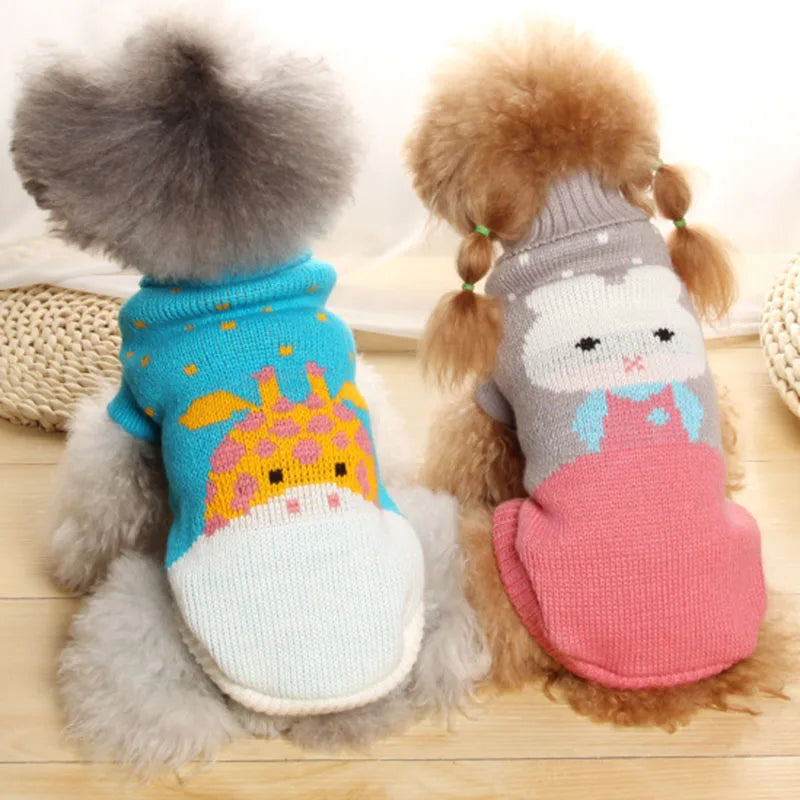 Christmas Cat Dog Sweater Pullover Winter Dog Clothes for Small Dogs Chihuahua Puppy Vest Warm Pet Clothing Cat Knitted Coat