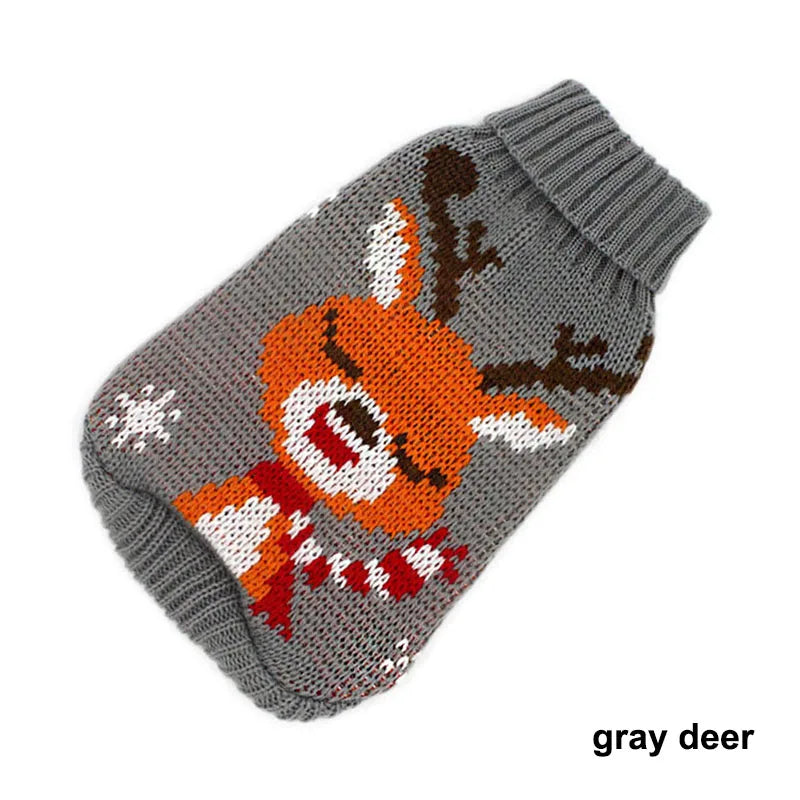 Christmas Cat Dog Sweater Pullover Winter Dog Clothes for Small Dogs Chihuahua Puppy Vest Warm Pet Clothing Cat Knitted Coat