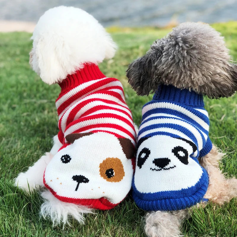 Christmas Cat Dog Sweater Pullover Winter Dog Clothes for Small Dogs Chihuahua Puppy Vest Warm Pet Clothing Cat Knitted Coat