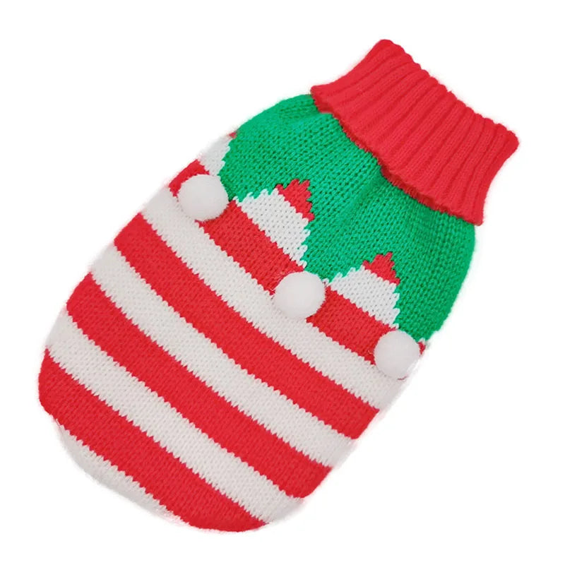Christmas Cat Dog Sweater Pullover Winter Dog Clothes for Small Dogs Chihuahua Puppy Vest Warm Pet Clothing Cat Knitted Coat