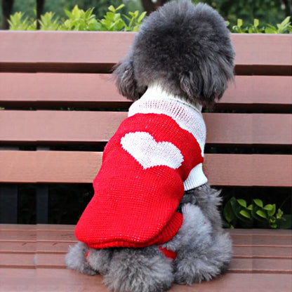 Christmas Cat Dog Sweater Pullover Winter Dog Clothes for Small Dogs Chihuahua Puppy Vest Warm Pet Clothing Cat Knitted Coat