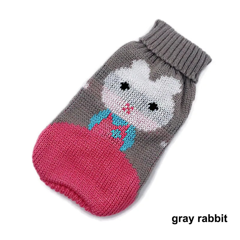 Christmas Cat Dog Sweater Pullover Winter Dog Clothes for Small Dogs Chihuahua Puppy Vest Warm Pet Clothing Cat Knitted Coat