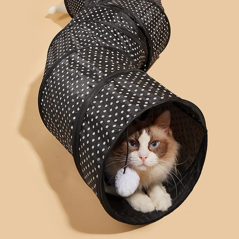 S-Shaped Collapsible Cat Tunnel - Waggy World