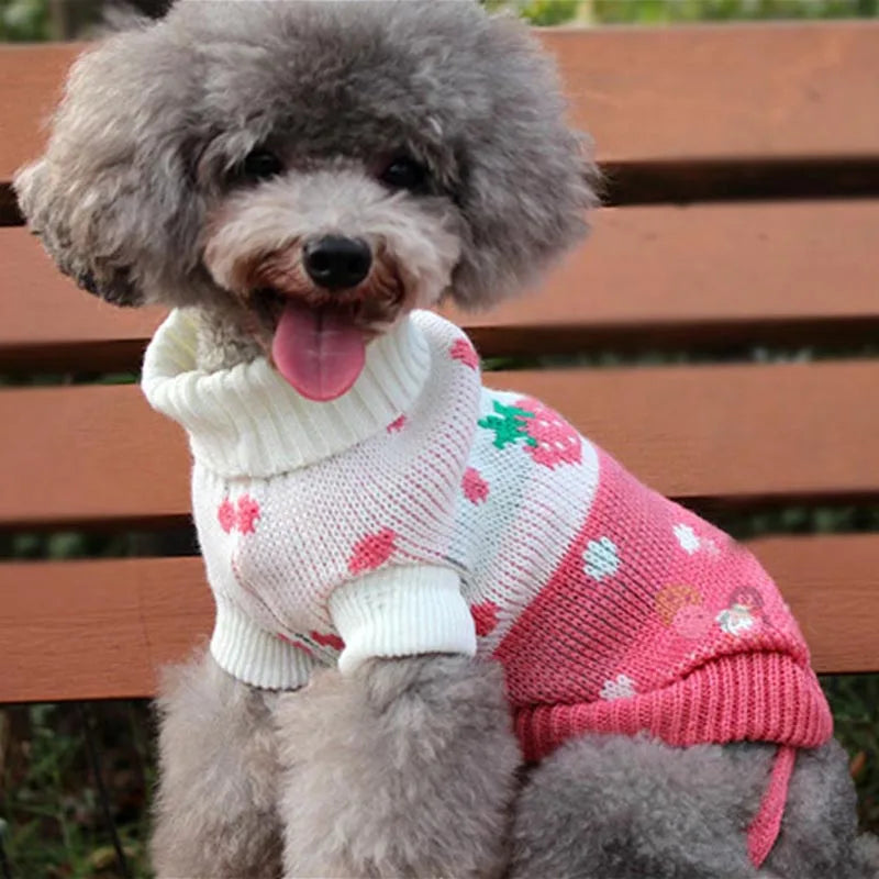 Christmas Cat Dog Sweater Pullover Winter Dog Clothes for Small Dogs Chihuahua Puppy Vest Warm Pet Clothing Cat Knitted Coat