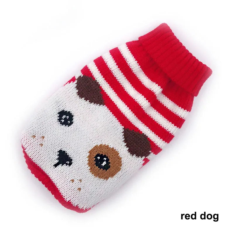 Christmas Cat Dog Sweater Pullover Winter Dog Clothes for Small Dogs Chihuahua Puppy Vest Warm Pet Clothing Cat Knitted Coat