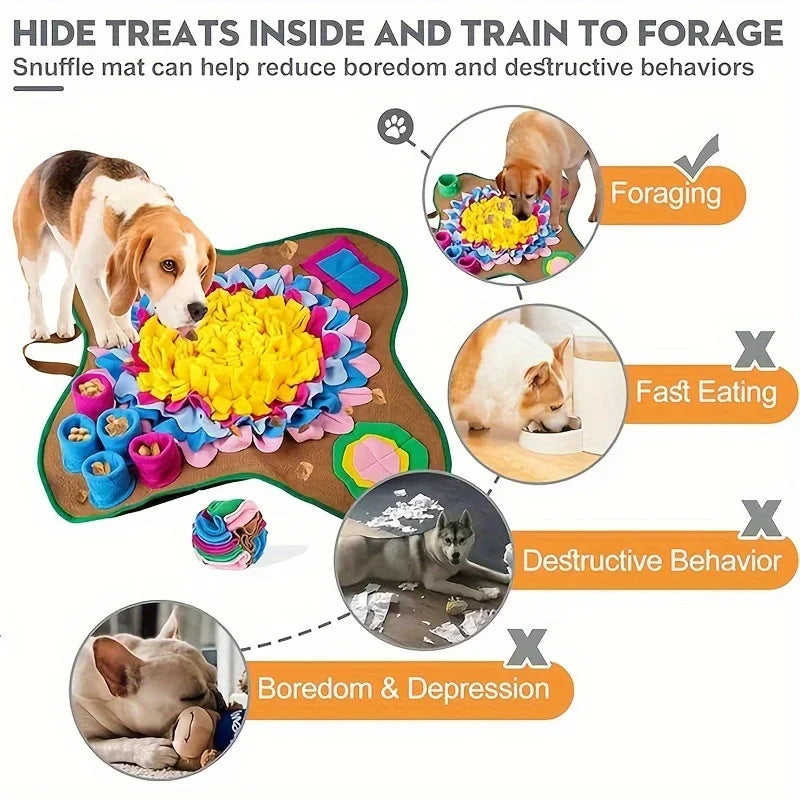 Pet Snuffle Mat for Dogs & Cats Front View
