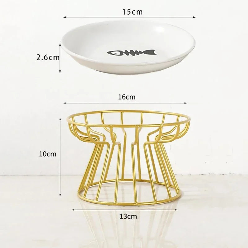 Raised Ceramic Pet Bowl - Waggy World