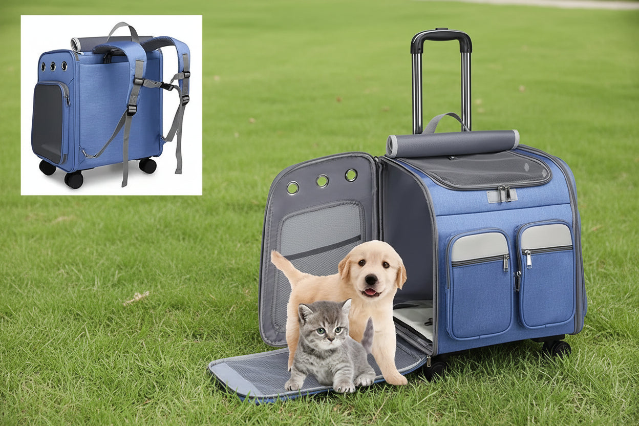 Wheeled Pet Carrier Backpack