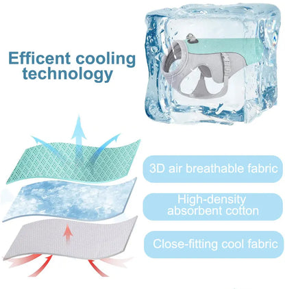 Dog Cooling Vest with UV Protection Front View