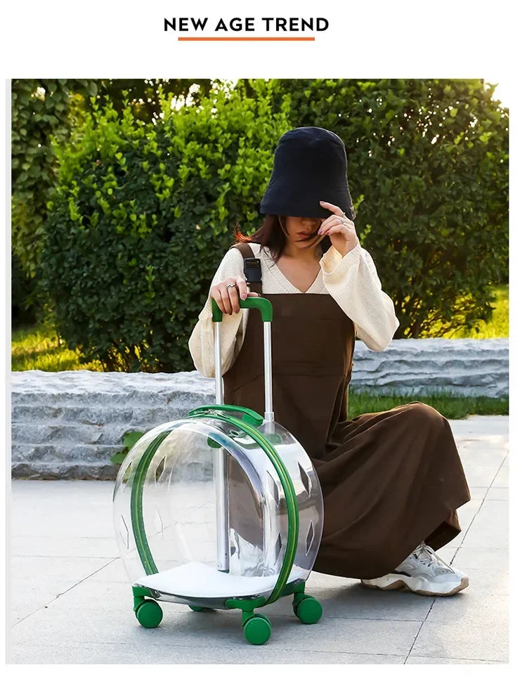 Rolling Pet Carrier Backpack