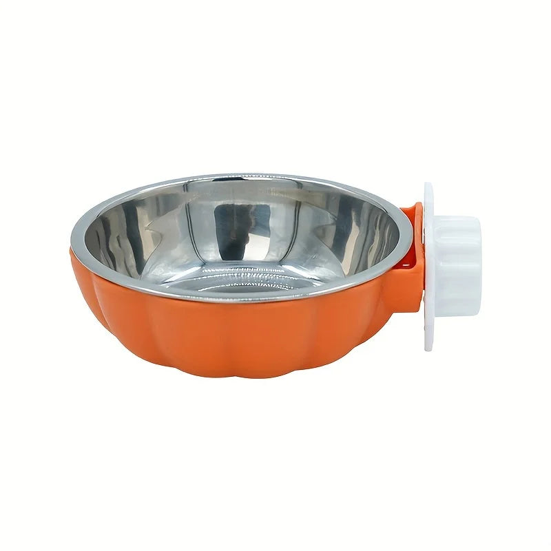 Pumpkin Adjustable Pet Food & Water Bowl