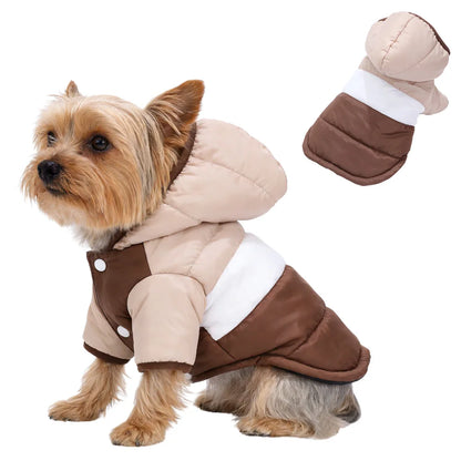 Hoodie Pet Dog Clothes For Small Medium Dogs Cats Winter Windproof Puppy Jacket Warm Fleece Cat Coat Yorkshire Bulldog Clothing