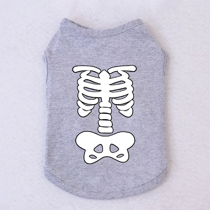 Pet Skeleton Print Sleeveless Vest