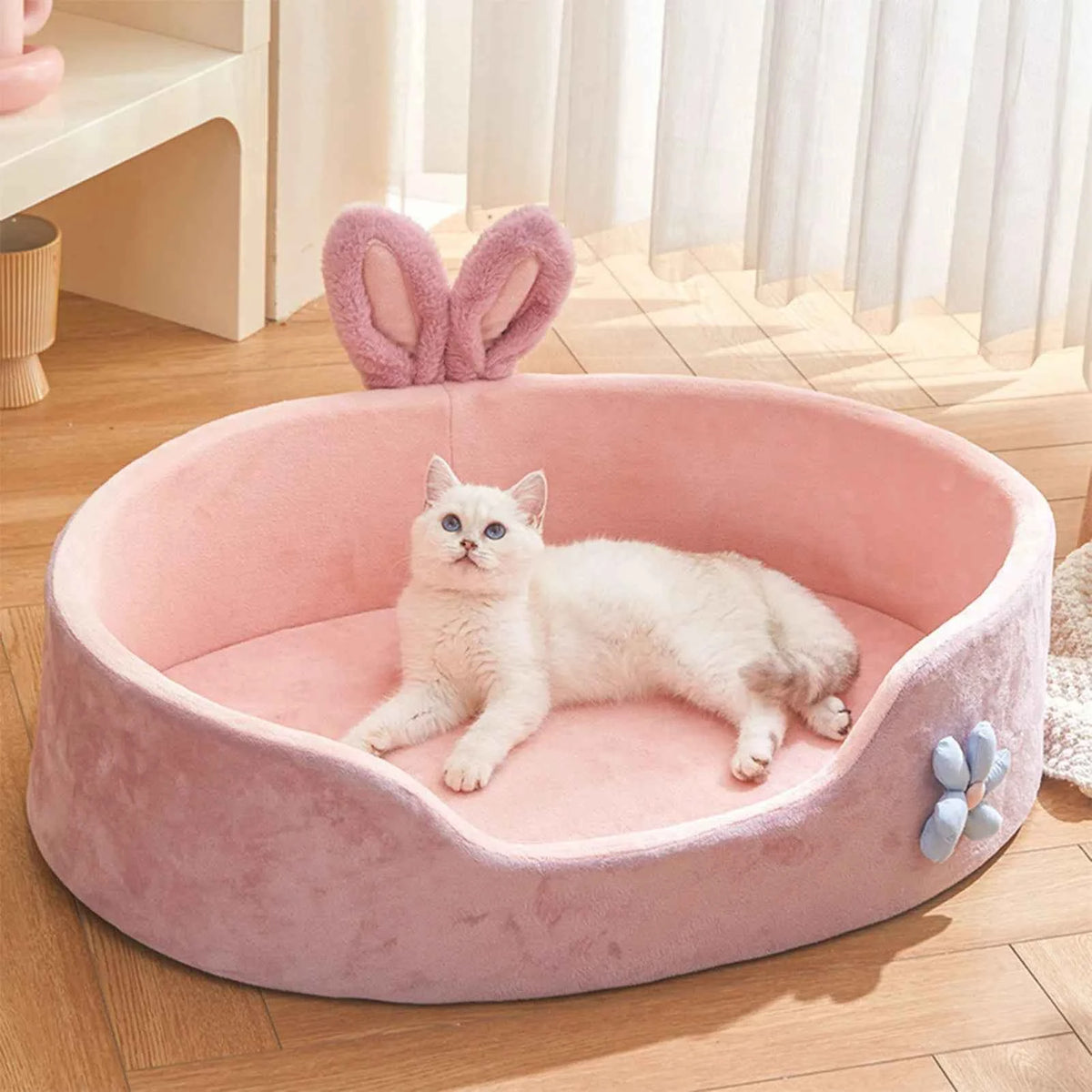Pink plush Pet Bed