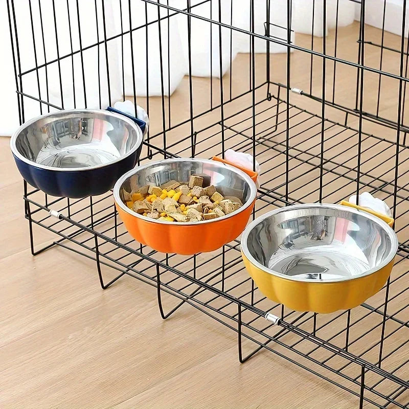 Pumpkin Adjustable Pet Food & Water Bowl