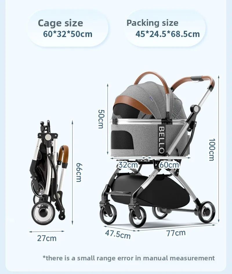 Foldable Pet Stroller for Dogs & Cats - Waggy World