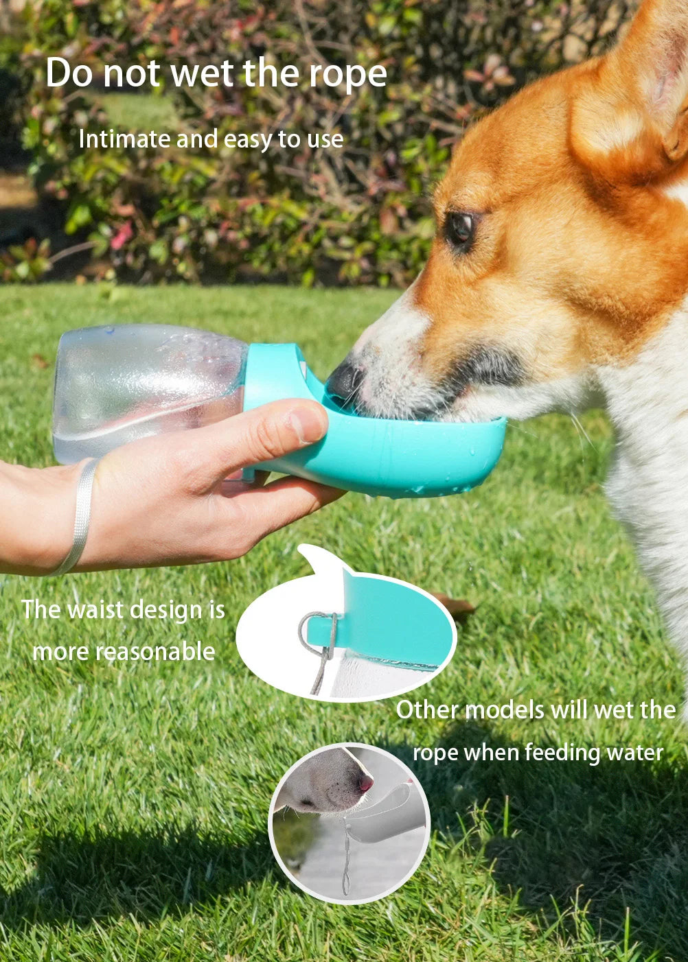 Portable Pet Water Bottle 300ml for Dogs & Cats