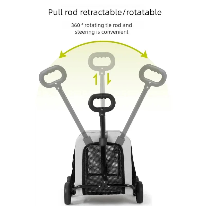 Lightweight Pet Stroller for Small Dogs & Cats