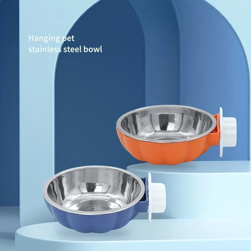 Pumpkin Adjustable Pet Food & Water Bowl