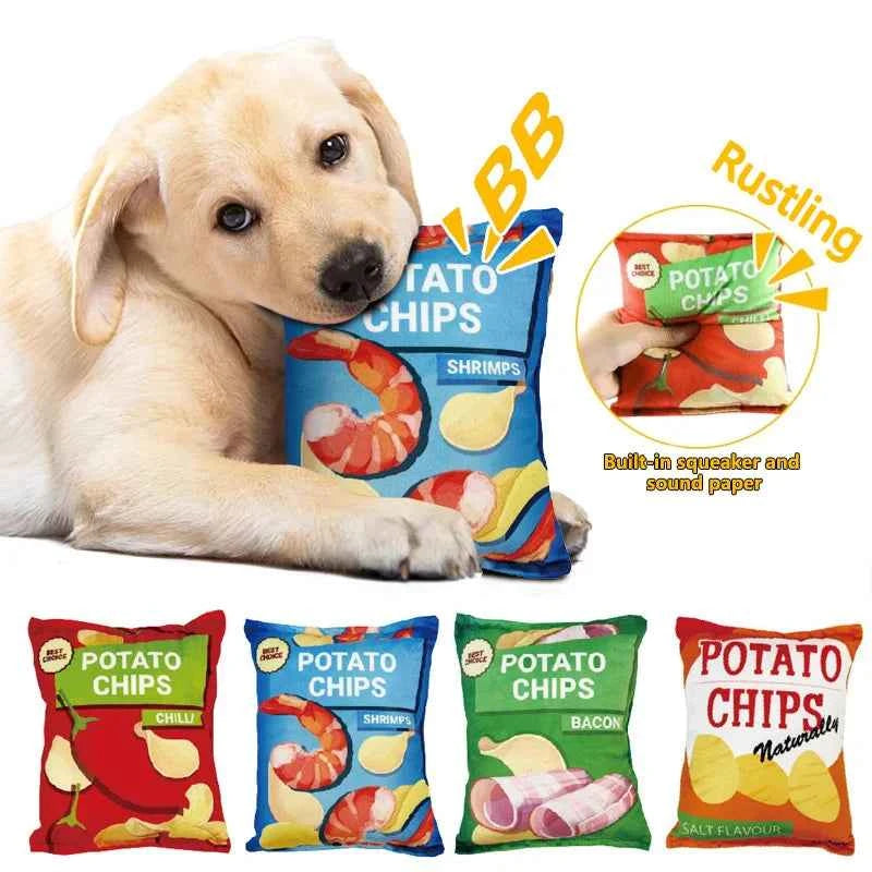 Plush Chips Dog Toy