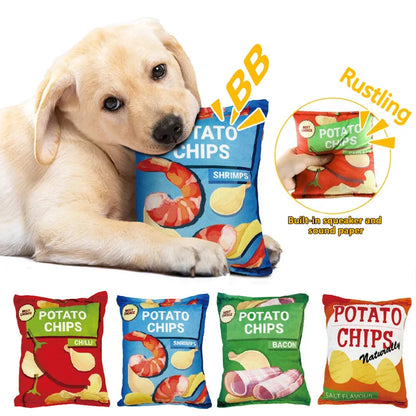 Plush Chips Dog Toy