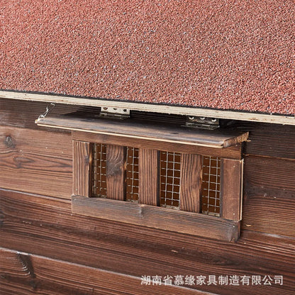 Solid Wood Outdoor Dog Kennel Wooden Large  Hut Antiseptic Cat House Cage Dog House All Seasons Dog Villa