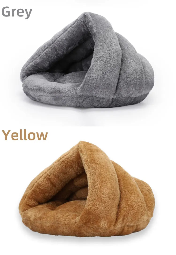 Plush Round Pet Bed for Dogs & Cats