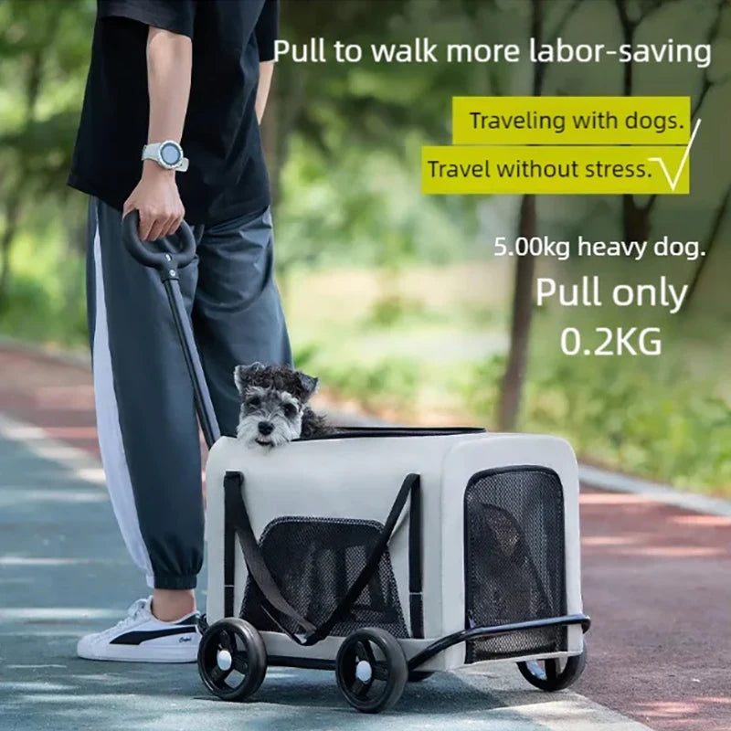 Lightweight Pet Stroller for Small Dogs & Cats