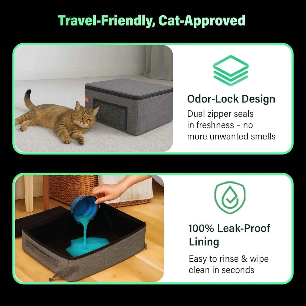 Travel-Friendly Cat Litter Box