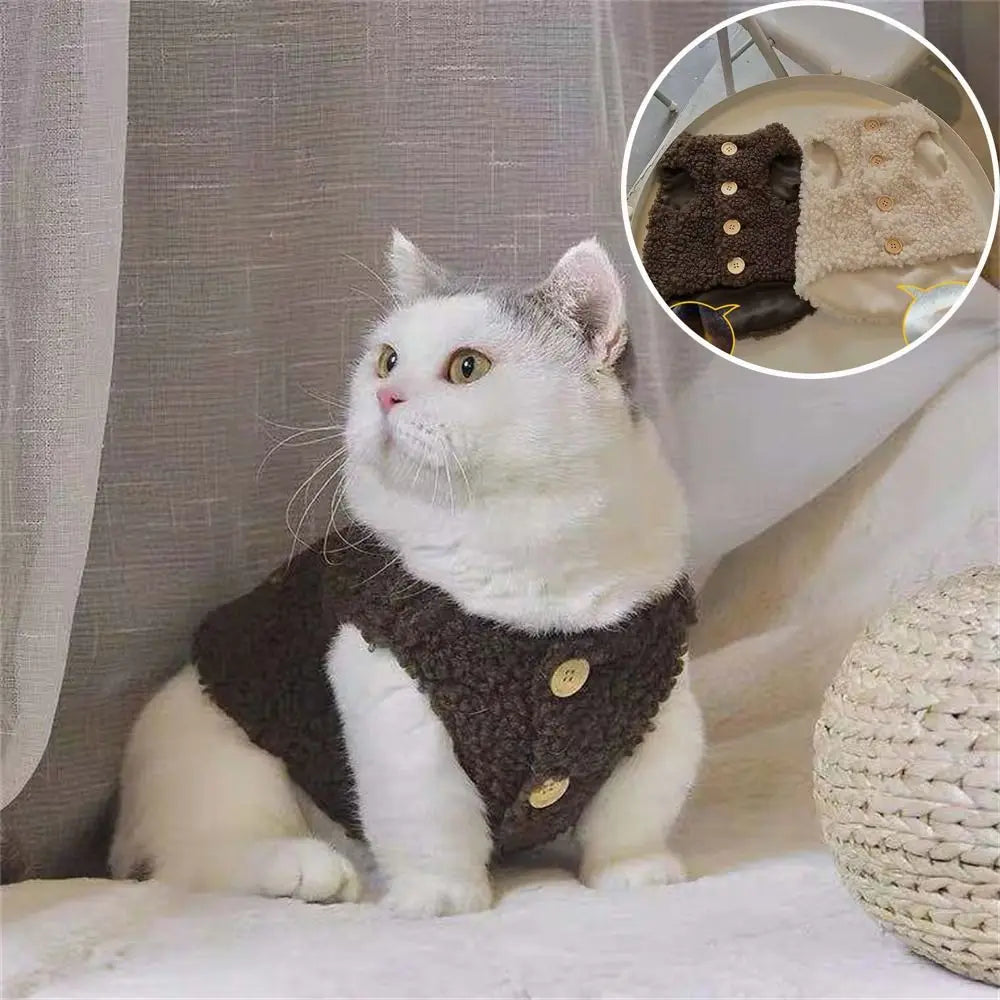 Cat Plush Winter Vest - Waggy World