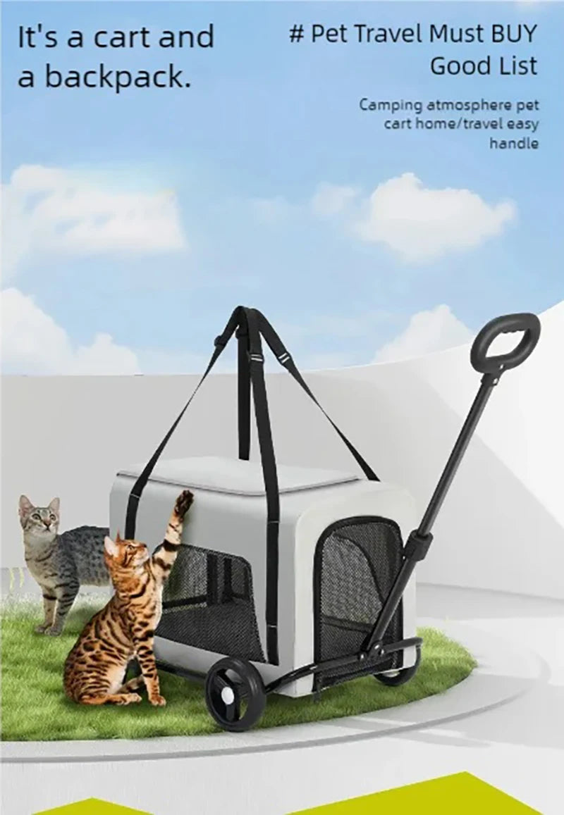 Lightweight Pet Stroller for Small Dogs & Cats