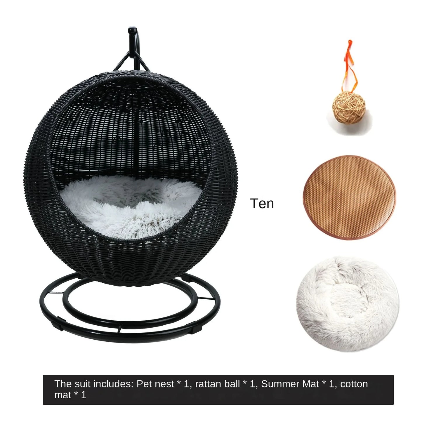 Rattan Pet Bed for Dogs & Cats