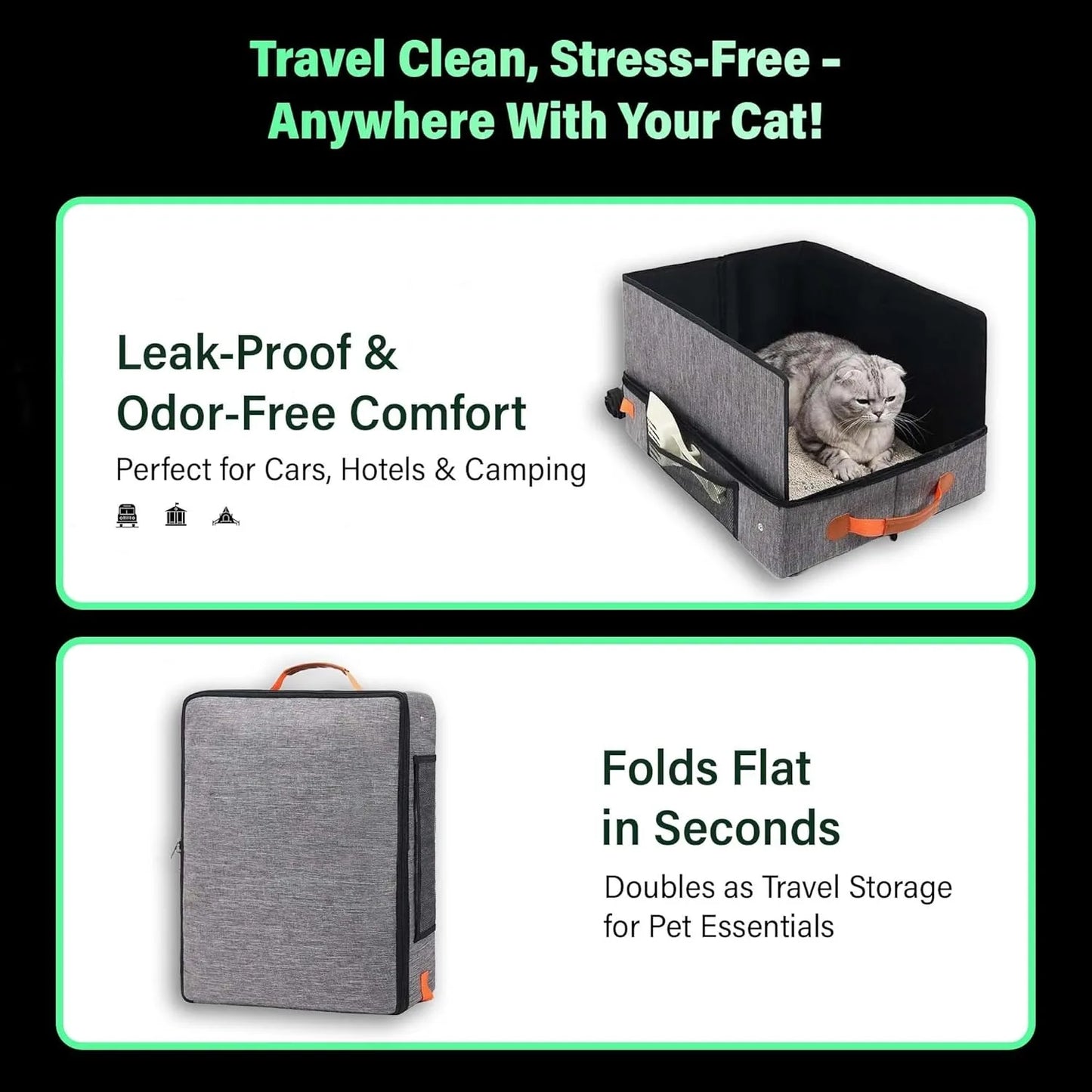 Travel-Friendly Cat Litter Box