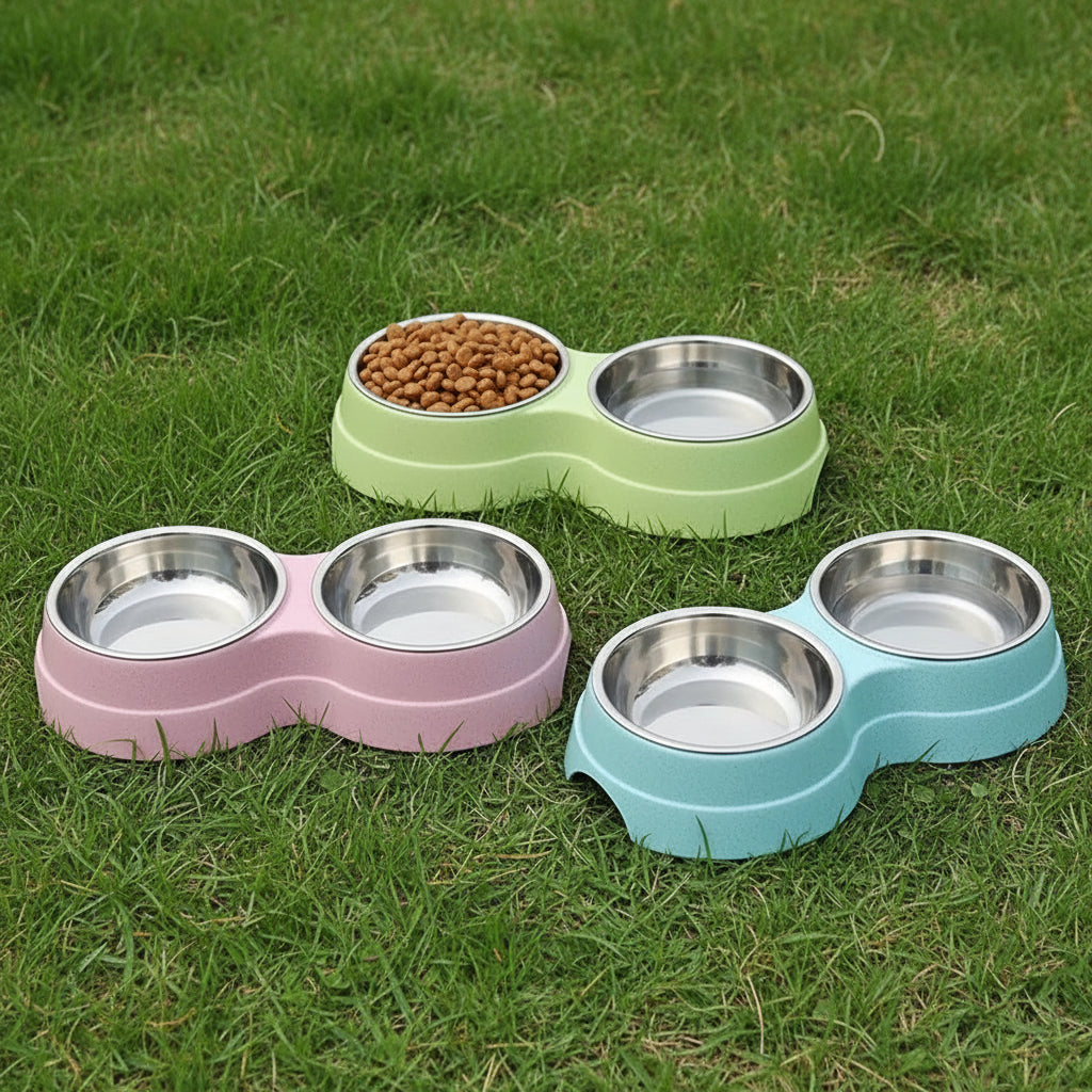 Double Pet Bowls