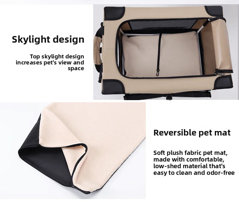 Foldable Car Travel Pet Crate