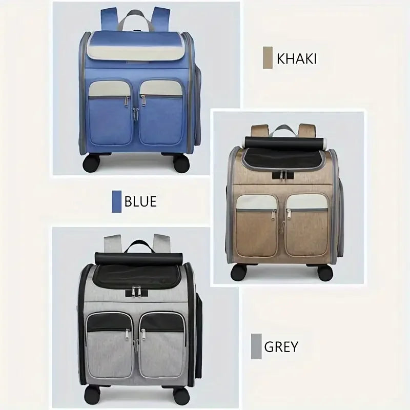 Wheeled Pet Carrier Backpack