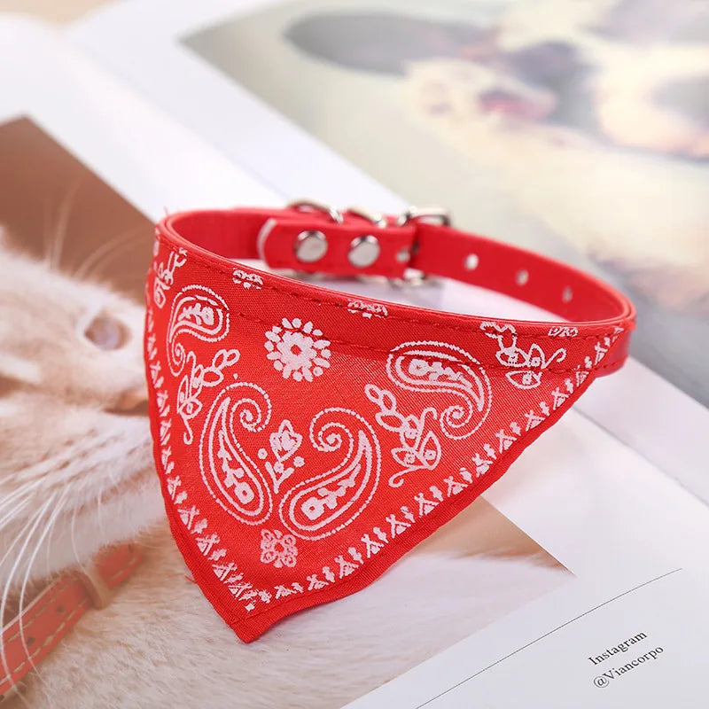 Cat And Dog Collar Triangle Scarf